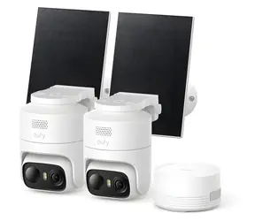 Anker Eufy C37 biela / Vonkajšia IP kamera so solárnym nabíjaním / 2x kamera + jednotka HomeBase Mini / 2K