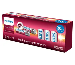 Philips Power Alkaline AA / Batéria / alkalická / 20 ks