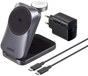 Anker Prime čierna / Bezdrôtová nabíjačka / 3v1 / Qi2.2 / 25W / MagSafe
