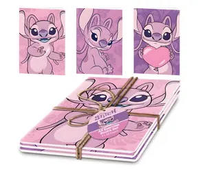 PYRAMID Sada zošitov Lilo a Stitch Angel / A5 / 3 ks / Linkované