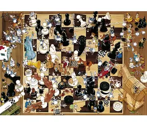 HEYE Puzzle Čierna alebo biela (Šach) / 1000 dielikov / 68 x 48 cm