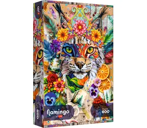 Trefl Puzzle Flamingo: Inspiračná koláž / 600 dielikov / 40 x 60 cm