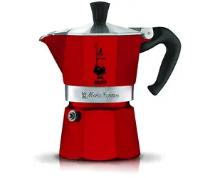 Bialetti Moka Express červená / Moka kanvička / 3 šálky / 150 ml