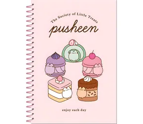 PYRAMID Krúžkový blok Pusheen + samolepky / Sada / Ružová