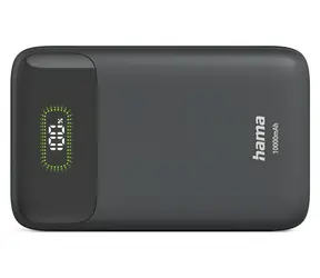 HAMA PD10-W20 antracitová / Powerbanka / 10000 mAh / 2x USB-C / 1x USB-A / 20 W / displej