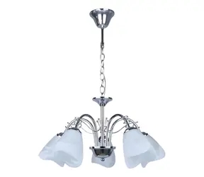 Prezent CAMELOT chrómová / Závesné svietidlo / 5x E14 / max. 60W / bez zdroja / 53 cm / IP20