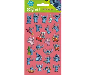 PYRAMÍD Samolepky Lilo a Stitch / 3D / 25 ks / Opakovane použiteľné / 19,5 × 9,5 cm