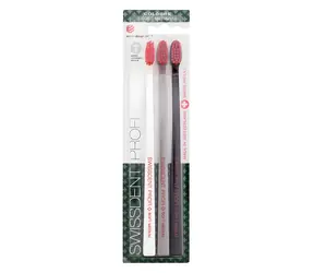 Swissdent Profi Colours Trio Klasická zubná kefka 3 ks