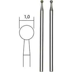 Proxxon 28212 / Brúsne teliesko / Diamantové / Guľa 1,0 mm / Stopka 2,35 mm / 2 ks