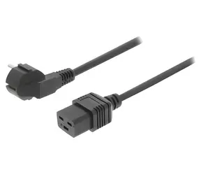 Valueline Schuko - IEC-320-C19 čierna / Napájací kábel / 2 m