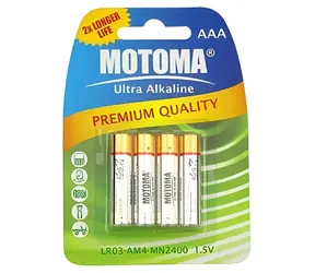 Motoma Ultra Alkaline AAA (LR03) 4 ks / Alkalická batéria / 1,5 V