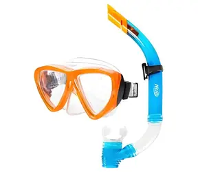 Spokey NERF Sada okuliarov a šnorchla modro-oranžová / Sada šnorchlovacích okuliarov a šnorchla