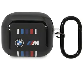 BMW Kryt pre AirPods 3. generácie s viacfarebnými líniami čierna / Puzdro na slúchadlá / Farebné linky