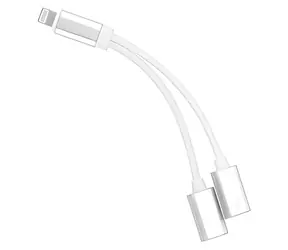 Adaptér 2x Lightning pre slúchadlá a nabíjačku / Adaptér / Lightning / audio + nabíjanie