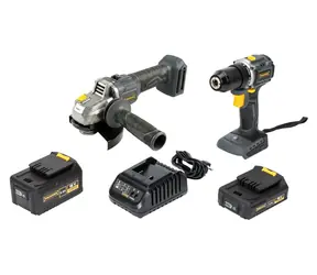 GRUNDER CD-B0A18+AGB0218 / Sada aku náradia / 18V / Brushless / 2Ah, 4Ah
