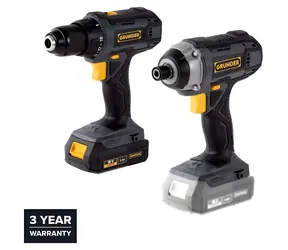 GRUNDER CDL1218CWL1218E / Sada aku náradia / 18V / Brushless / 2Ah