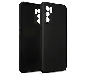 Beline Silicone Case čierna / Puzdro / Oppo A16, A16s, A16K