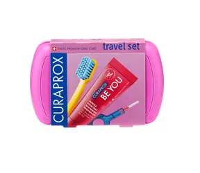Curaprox Travel set Cestovná sada ružová