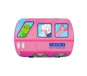 Curaprox Travel Set KIDS Cestovná sada ružová