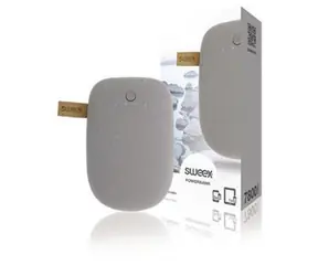 Sweex Powerbanka sivá / Powerbanka / 7800 mAh / Lítium- ION / USB