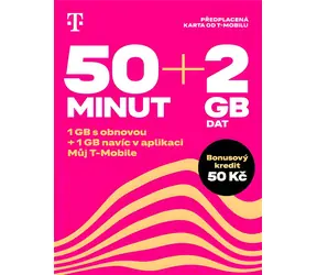 TWIST Standard / SIM karta / 50 minút + 2 GB dát / kredit 50 Kč
