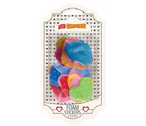 Easy Trblietavé penové samolepky Srdiečka a bodky / MIX farieb / 24 ks (12+12)