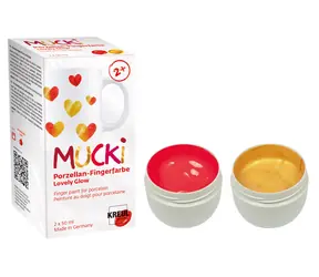 KREUL Prstové farby na porcelán MUCKI Lovely Glow / sada 2× 50 ml / od 2 rokov