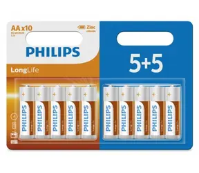 Philips R6L10BP/10 LongLife / Batéria / AA (R6) / 5+5 ks