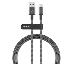 Philips DLC5060A/00 čierny / Nabíjací kábel / USB-A - USB-C / 2 m / 3 A