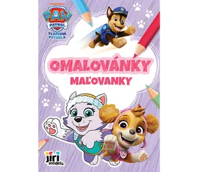 JIRI MODELS Omaľovánka Tlapková patrola pre dievčatá / A5 / 9 čiernobielych + 9 farebných obrázkov
