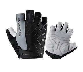 Rockbros S109GR šedá / Cyklistické rukavice / Veľkosť L