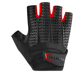 Rockbros S169BR čierna/červená / Cyklistické rukavice / Gélové vložky / Veľkosť S