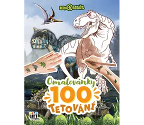 JIRI MODELS Omaľovánky s tetovaním Dinosaury / A4 / 24 strán / 100 tetovačiek