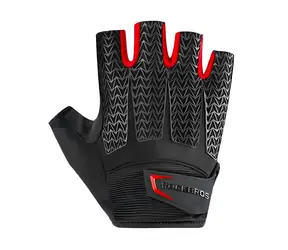 Rockbros S169BR čierna/červená / Cyklistické rukavice / Gélové vložky / Veľkosť XL