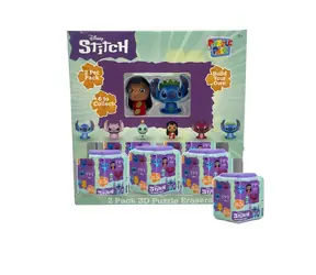 CYP BRAND Gumové 3D puzzle Lilo a Stitch / 2 ks v sade