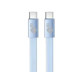 Plochý kábel USB-C - USB-C 1 m blankytná