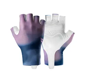 Rockbros S389 fialová / Cyklistické rukavice s krátkymi prstami / Dámske / Tlmiace nárazy / Veľkosť L