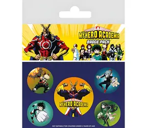 PYRAMID Set odznakov My Hero Academia / 5 ks / Priemer 2,5 a 3,5 cm / Licenčný design