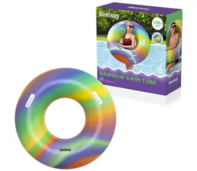 Bestway Nafukovací kruh Dúha / 119 cm / S úchytmi / od 12 rokov