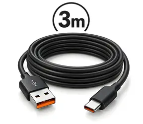 Aligator Napájací kábel pre autokameru A8 / Napájací kábel / USB-A/USB-C / 3 m / čierna
