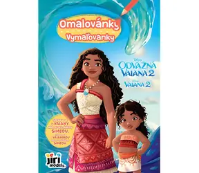 JIRI MODELS Omaľovánka Vaiana 2 / A5 / 9 čiernobielych + 9 farebných obrázkov