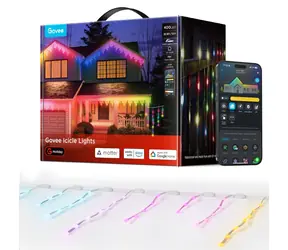 Govee LED cencúle RGBIC 10 m biele / Vianočné osvetlenie / RGBIC / Wi-Fi / Bluetooth / Matter / IP65