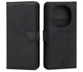 Marv Wallet Case pre Honor Magic 8 čierna / Puzdro / Peňaženkové s priehradkou na kartu / Eko-koža