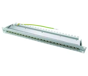 Telegärtner MPP24-HS K čierna / Patch panel / 24 portov / Cat.6A / 1U / tienený