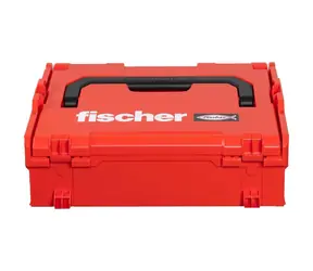 fischer L-BOXX FLB 136 červeno-čierna / Kufor na náradie / Veľkosť 2 / Rozmery 442 x 357 x 151 mm / Prázdna