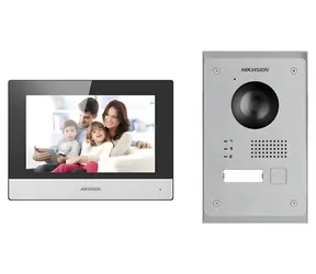 HIKVISION DS-KIS703Y-P / Sada IP videotelefónu / 2-drôt / bytový monitor / dverové stanice / napájací zdroj