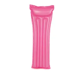 MAC TOYS Nafukovacie lehátko transparentné ružové / 183x69 cm / 2 komorové / od 3 rokov