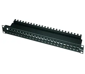 Telegärtner Modulový rám 1U čierny / Patch panel / 19" / 24x AMJ/UMJ / neosadený