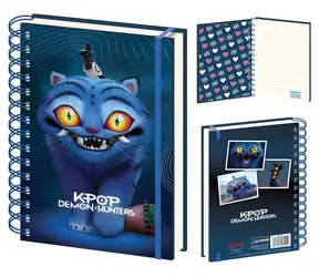 PYRAMÍD Lentikulárny blok K-pop Demon Hunters Derpy Tigrík / Blok / A5 / Špirálová väzba