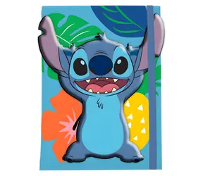 PYRAMID Squishy blok Lilo a Stitch DPL10 modrý / Blok / A5 / 3D aplikácie Stitch